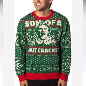 Elf Son Of A Nutcracker Christmas Sweater SMALL NWOT